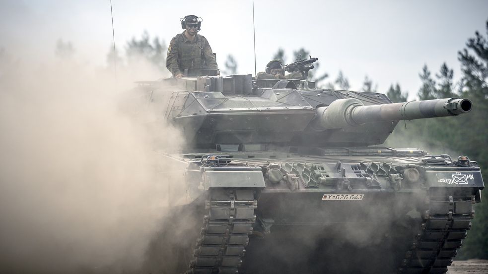 Ein Leopard-2-Kampfpanzer der Bundeswehr. Foto: DPA