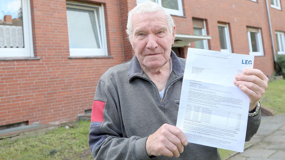 Am Freitag erhielt Herbert Fath aus Aurich die fristlose Kündigung von der LEG. Foto: Romuald Banik