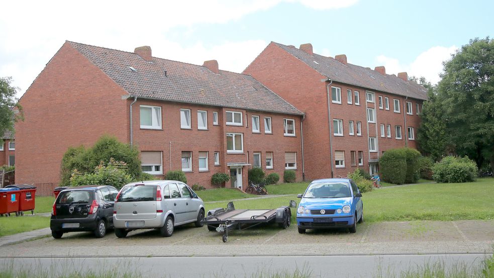 Eines der Häuser in der Auricher Wiesenstraße. Foto: Romuald Banik