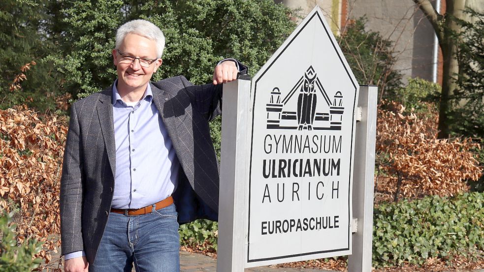 Rüdiger Musolf, Leiter des Auricher Gymnasiums, schlägt eine eigene Schule für ukrainische Schüler vor. Foto: Heino Hermanns