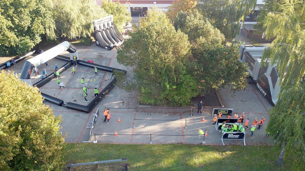 Das Thema Bewegung stand bei einem Aktionstag an der Grundschule in Mittegroßefehn im Vordergrund. Foto: privat