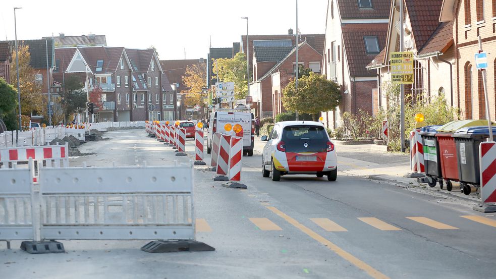 Die Baustelle auf der Fockenbollwerkstraße sorgt für Ärger. Foto: Romuald Banik