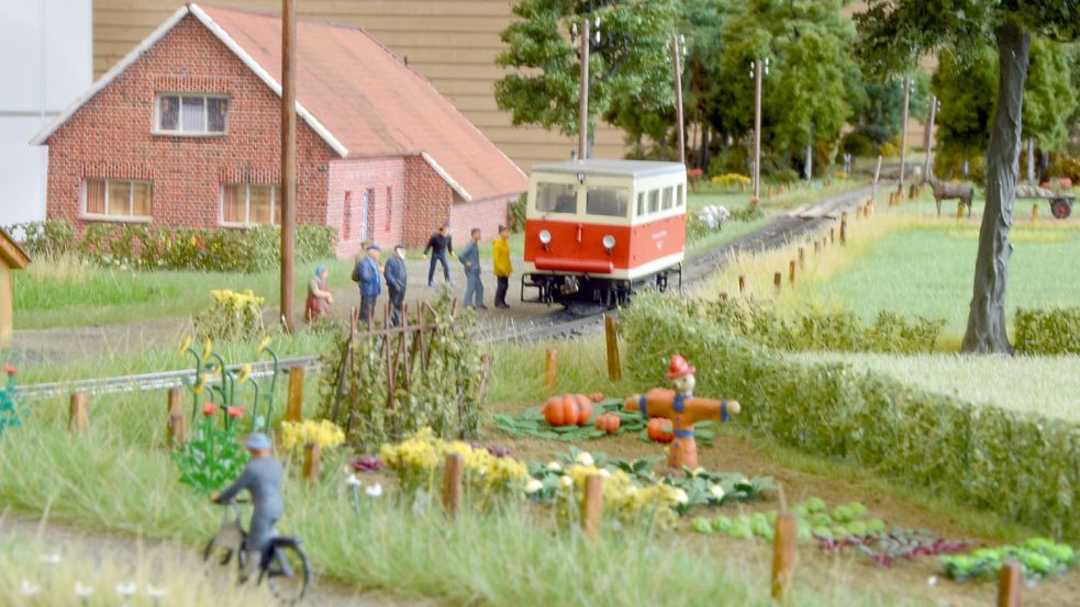 Der Triebwagen T46 am Haltepunkt Popens-Kanal. Foto: privat