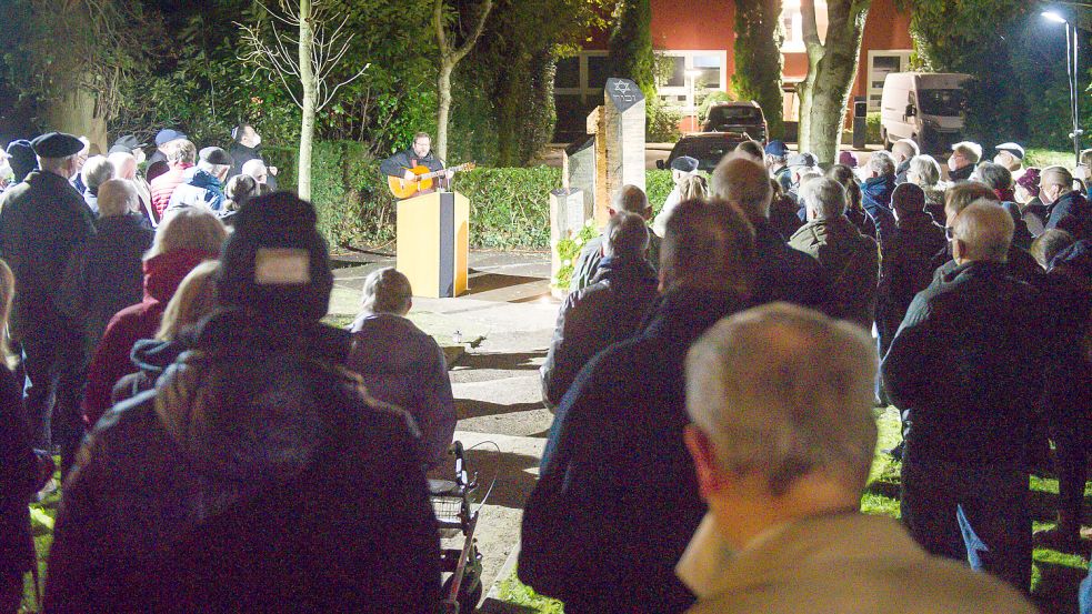 Die Gedenkveranstaltung zur Pogromnacht im vergangenen Jahr. Foto: Stephan Friedrichs