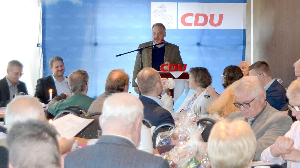 CDU-Kreischef Dr. Joachim Kleen beim Parteitag. Foto: Neelke Harms