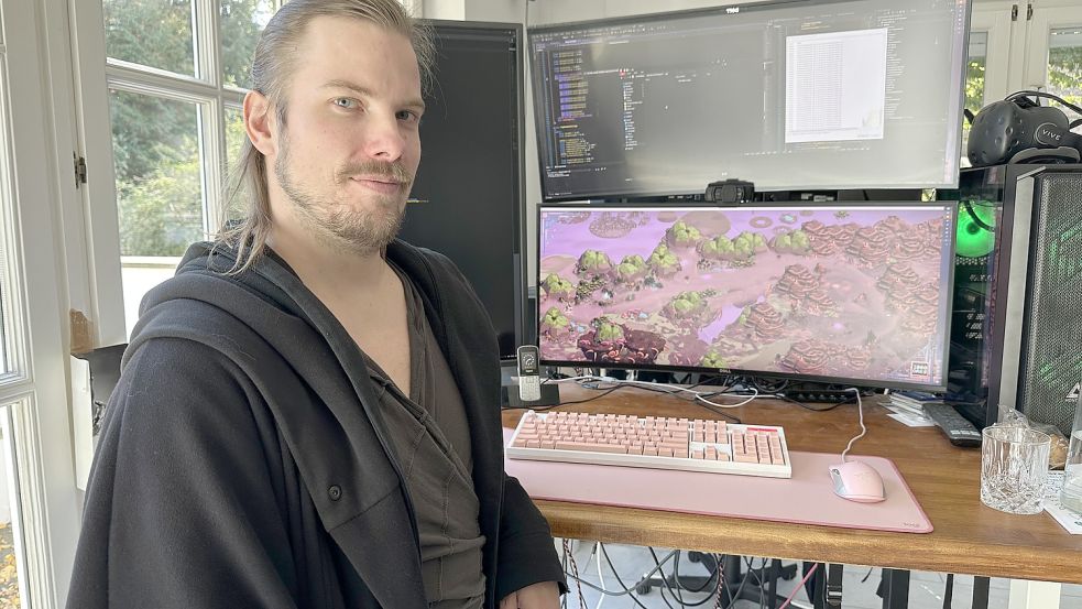 Jannes Nagel ist Geschäftsführer des Osnabrücker Videospielestudios „1000 Orks“. Foto: Mark Otten