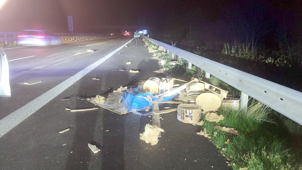 Bei einem Unfall auf der Autobahn 31 ist am Montagmorgen hoher Schaden entstanden. Foto: Polizei