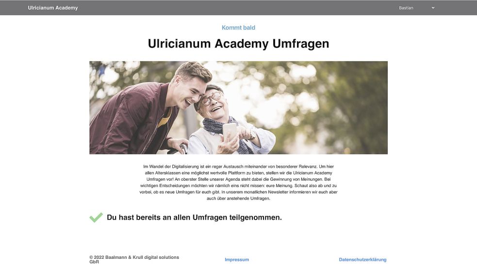 An manchen Bereichen, wie zum Beispiel der Umfrage-Funktion, wird noch gearbeitet. Foto: privat