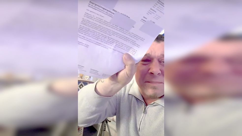 Ein Fehler, der zunächst für einen Schock sorgt: 1,6 Millionen Euro sollte Timo Sievert laut eines Schreibens der Stadtwerke bald für seine Fernwärme zahlen müssen. Foto: YouTube/Der Sievi