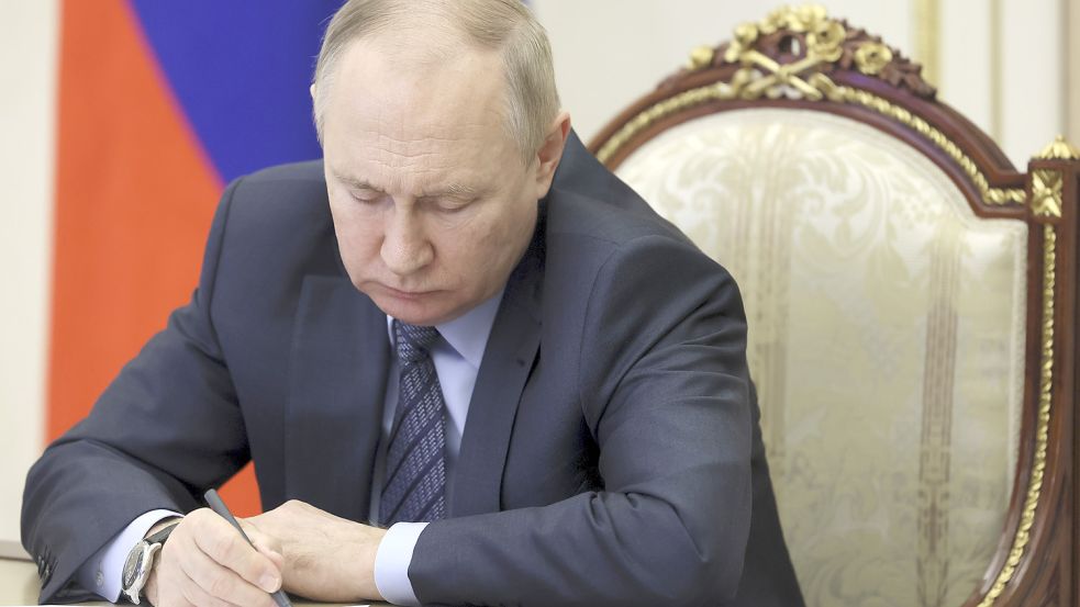 Wähnt sich mit seinem Überfall auf die Ukraine im Recht: Russlands Präsident Wladimir Putin. Foto: picture alliance/dpa/Pool Sputnik Kremlin via AP