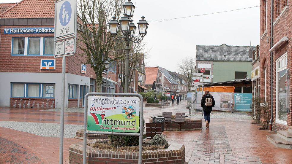 Der Eingang zur Wittmunder Fußgängerzone. Foto: Oltmanns/Archiv