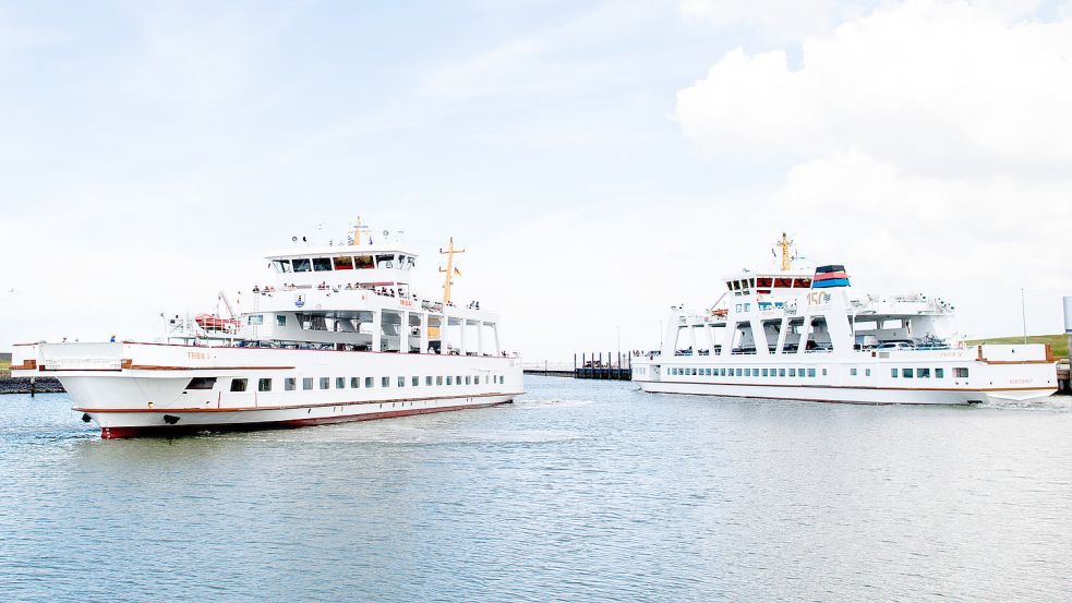 Für die Frisia-Fähren in Richtung Norderney wird es eng in der Fahrrinne. Foto: Reederei Frisia-Norden