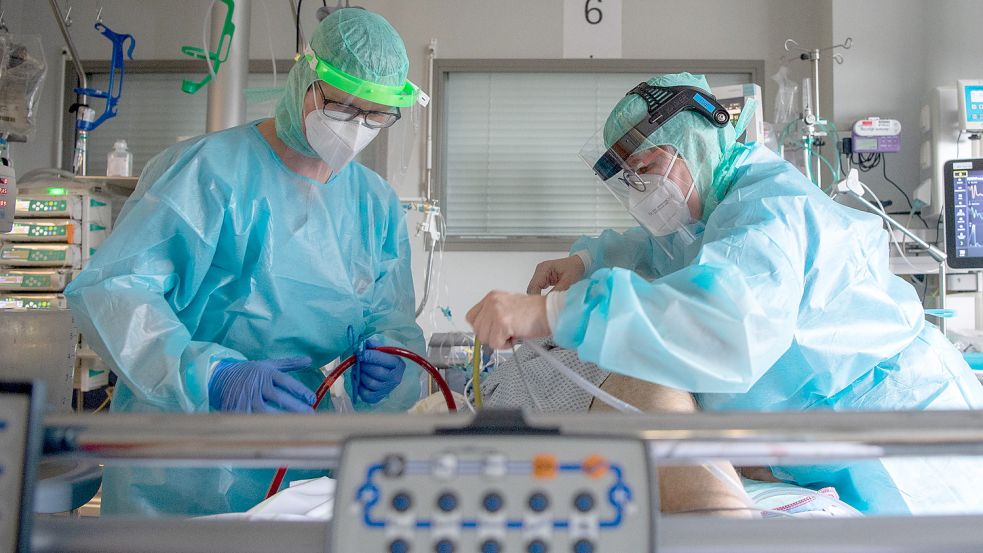 Auch in den Kliniken Aurich-Emden-Norden wurden viele Corona-Patienten behandelt. Foto: DPA