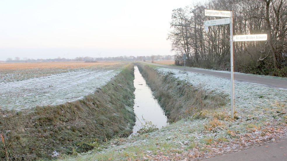 Entwässerung rund um Marienhafe Der Bypass funktioniert