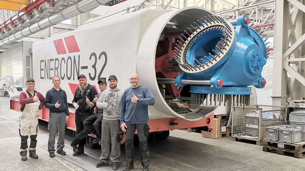 In wochenlanger Arbeit hat das Enercon-Team die E-32 wieder flottgemacht. Foto: Enercon