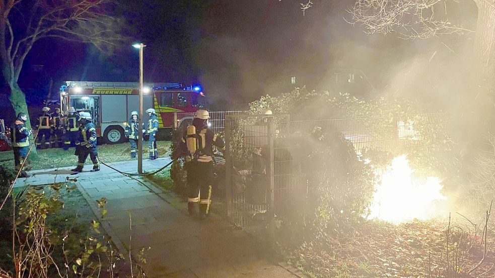 In der Norder Innenstadt wurden in der Silvesternacht fünf Kleinbrände gemeldet. Foto: Freiwillige Feuerwehr Norden