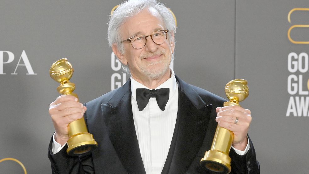 Steven Spielberg gewann mit „Die Fabelmans“ gleich doppelt. Wir verraten, wo Sie die Golden-Globes-Filme sehen. Foto: IMAGO IMAGES/UPI Photo