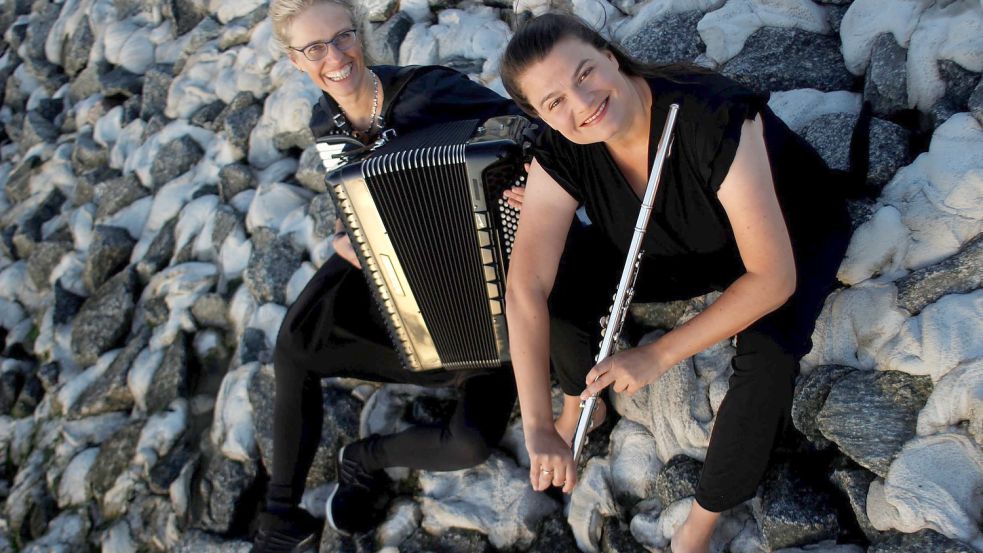 Das Duo Edda & Flute spielen im Rittersaal. Foto: privat