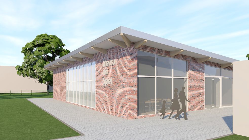 So haben die Architekten das neue Mensagebäude geplant. Visualisierung: Kremer und Kremer Architektur GmbH
