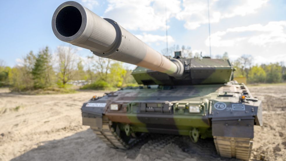 Ein Leopard 2-Kampfpanzer der Bundeswehr. Foto: DPA