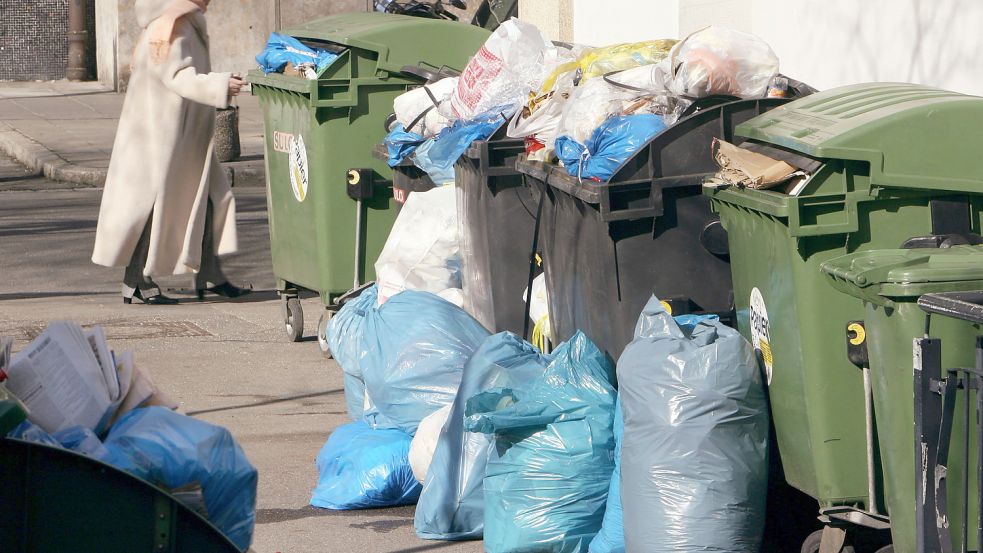 Müllabfuhr streikt in Stuttgart Foto: dpa/Bernd Weißbrod