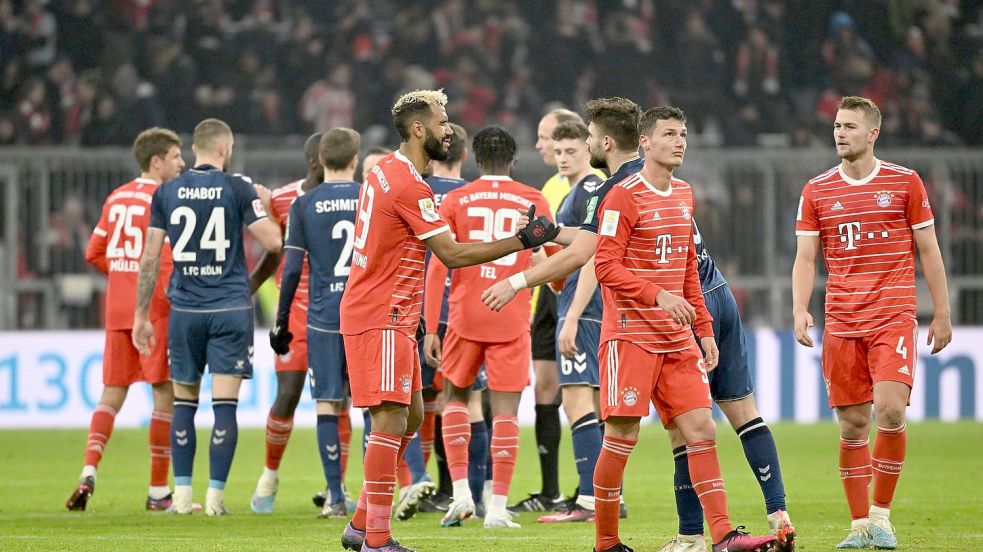 Der FC Bayern und der 1. FC Köln trennten sich 1:1. Foto: Sven Hoppe/dpa