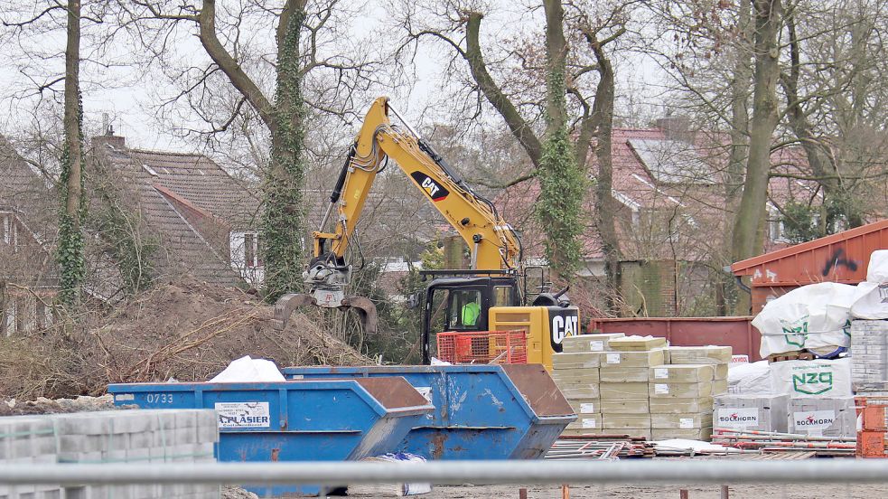 Gerodetes Gestrüpp wurde verladen. Foto: Heino Hermanns
