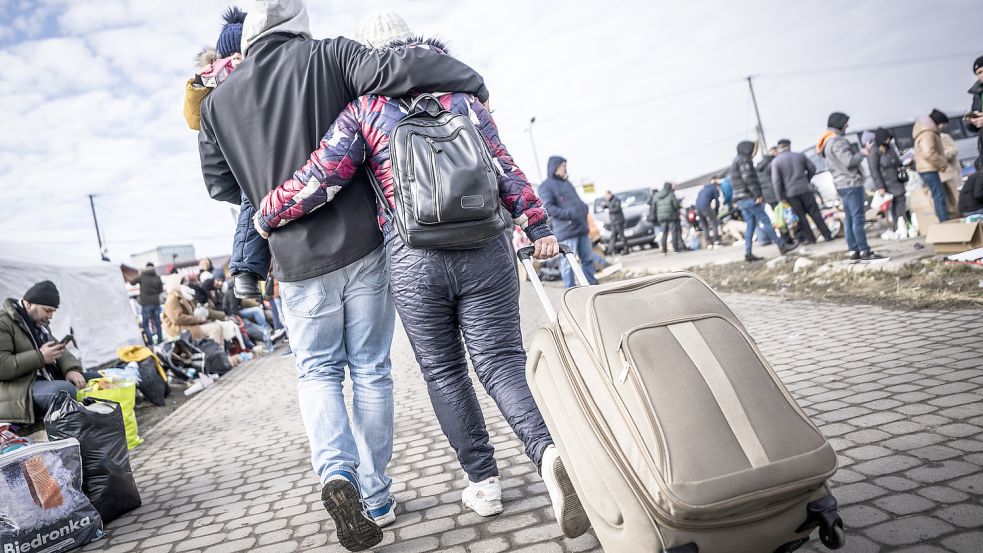 Nach dem russischen Überfall auf die Ukraine am 24. Februar 2022 haben viele Ukrainer das Land verlassen. Foto: dpa/Michael Kappeler