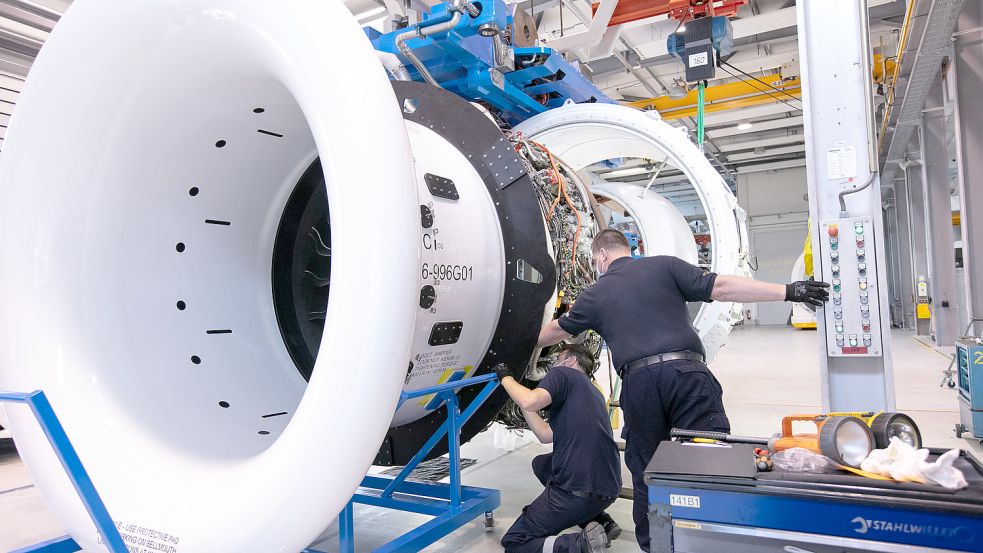 Jobboom nach Corona-Krise: Triebwerksbetreuung bei Lufthansa Technik in Hamburg. Foto: Lufthansa Technik AG