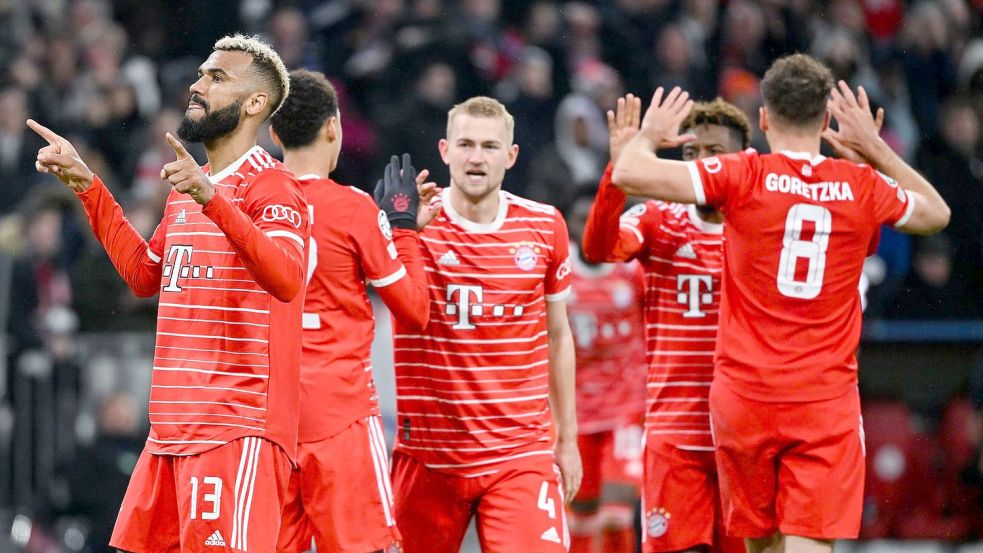 Der FC Bayern trifft im Viertelfinale der Champions League auf Manchester City. Foto: Sven Hoppe/dpa