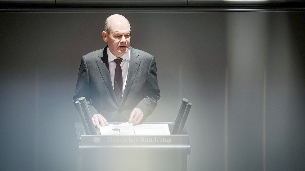 „Das Geldsystem ist nicht mehr so fragil wie vor der Finanzkrise“, sagt Bundeskanzler Olaf Scholz (SPD). Foto: Kay Nietfeld/dpa