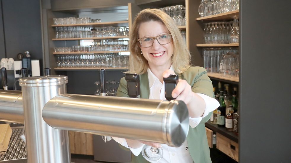 Mareike Zägel ist sehr zufrieden mit der Renovierung des Restaurants „tom Brook“.