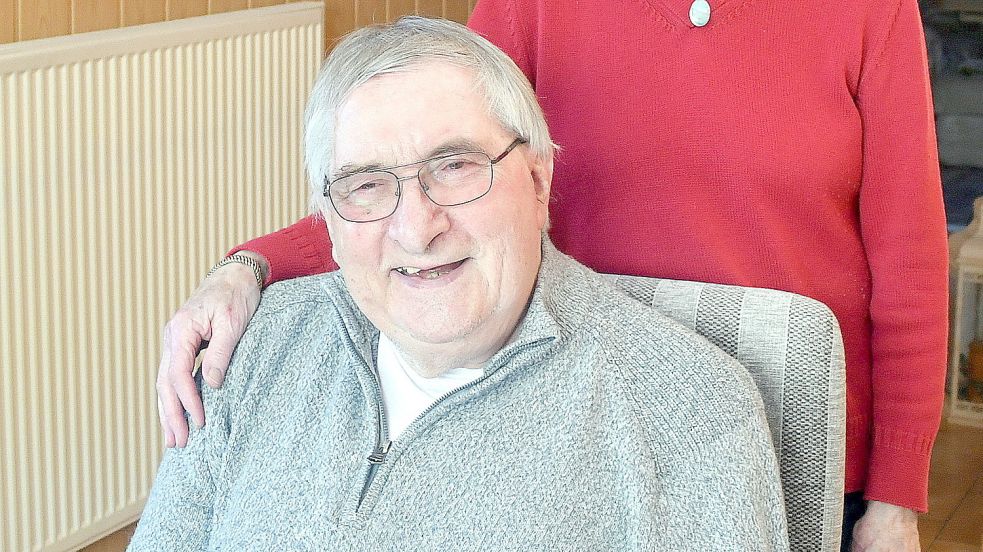 Wilfried Bergmann ist seit 58 Jahren mit seiner Frau Edda verheiratet. Ihre vier Kinder Matthias, Claudia, Inka und Sven waren und sind alle mit der Leichtathletik verbunden. Foto: Gerd-Arnold Ubben