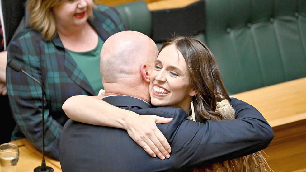 Jacinda Ardern hielt eine bewegende Abschiedsrede vor dem neuseeländischen Parlament. Foto: imago-images/AAP