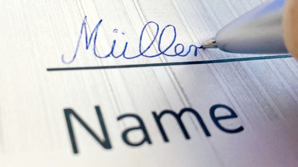 Einer der häufigsten Namen in Deutschland ist Müller. Wie sieht es in Südbrookmerland aus? Foto: Holger Janssen