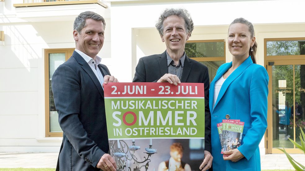 Sie stellten das Festivalprogramm vor: Karsten Gleich (von links), Iwan König und Julia Marie Müller. Foto: Musikalischer Sommer