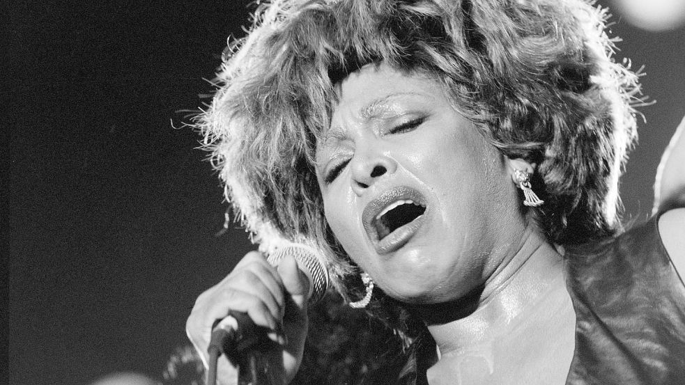 Die US-Sängerin Tina Turner singt im St. Jakob Stadion in Basel (1993). Foto: Adv Archiv/Alessandro Della Vall/KEYSTONE/dpa