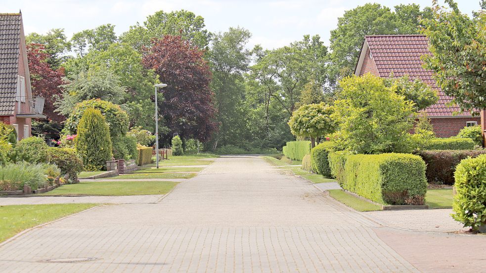 Die Weizenstraße ist breiter. Hierüber soll ebenfalls eine Hälfte des Gebietes erschlossen werden. Foto: Heino Hermanns