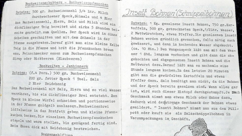 Zwei Seiten aus dem Buch. Foto: Gerd-Arnold Ubben