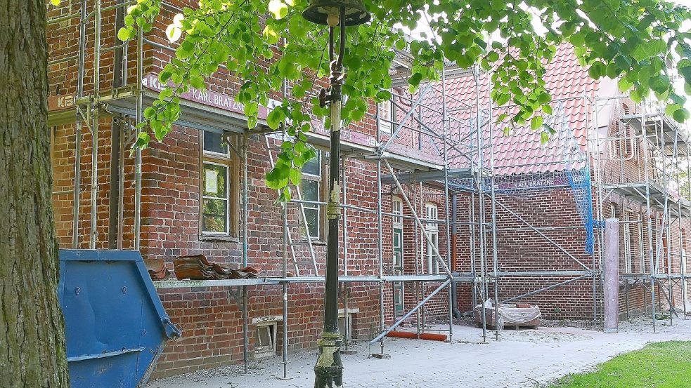 Auch der Eingangsbereich ist noch eine Baustelle. Foto: Karin Böhmer
