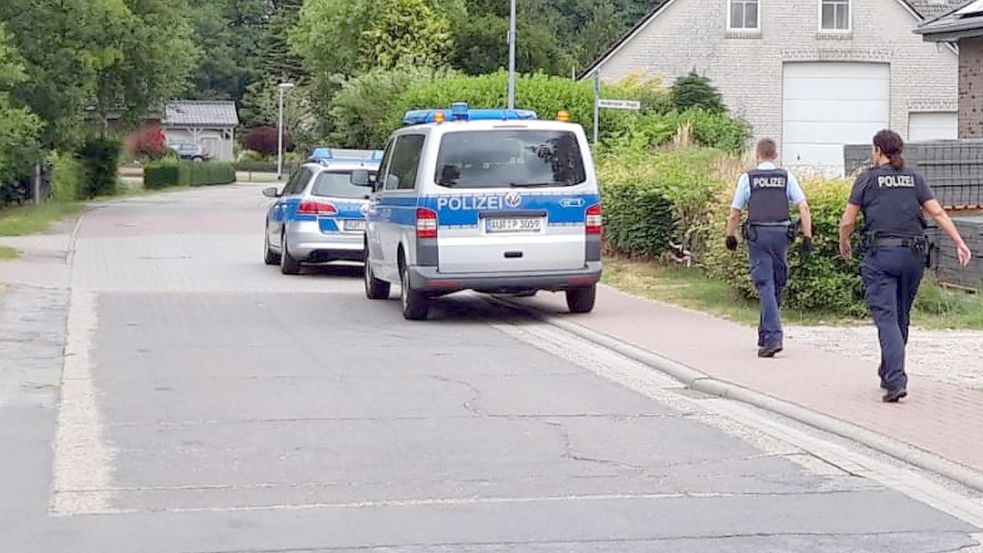 In Osterupgant hat es am Mittwochmorgen einen Polizeieinsatz gegeben. Gegen 10.20 Uhr wurde der aufgebrachte Mann wegen Hausfriedensbruch in Gewahrsam genommen. Foto: Thomas Dirks