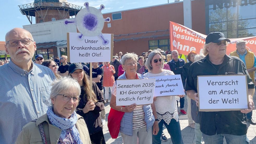Anfang Juni wurde in Norden für den Erhalt des dortigen Krankenhauses demonstriert. Foto: Holger Janssen