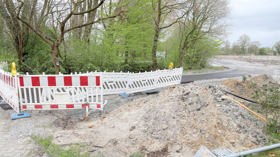 Vom Extumer Weg aus gelangt man in den letzten Bauabschnitt des Gebietes „Im Timp“. Dort wird es keine Erdgasleitung mehr geben. Foto: Romuald Banik