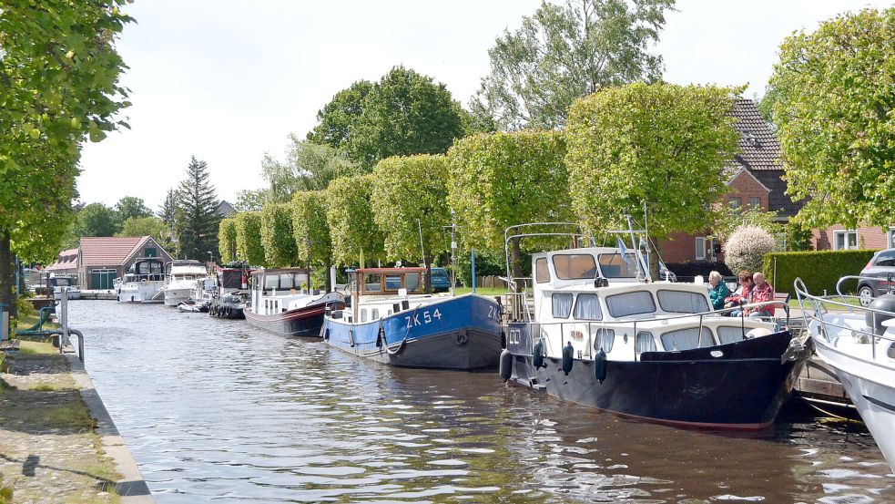 Ruhe ist am Auricher Hafen angesagt. Foto: Neelke Harms