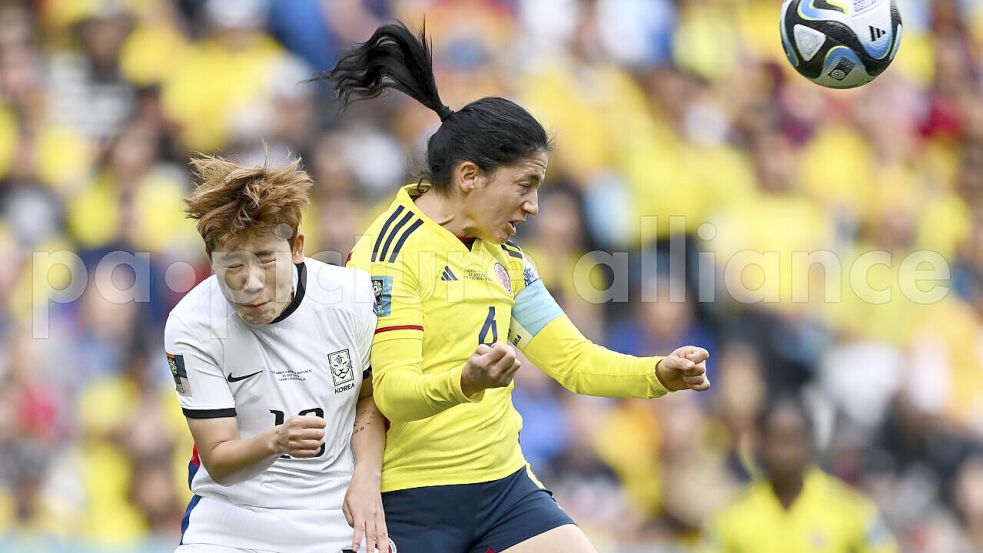 Am Dienstag spielten bei der Fußball-WM der Frauen in Australien in der Gruppe H Südkorea und Kolumbien gegeneinander. Foto: dpa/AAP/Dan Himbrechts
