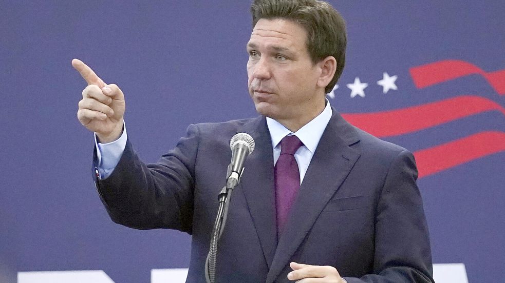 Ron DeSantis gilt als gefährlichster Herausforderer von Donald Trump. Foto: dpa/AP/Charles Krupa