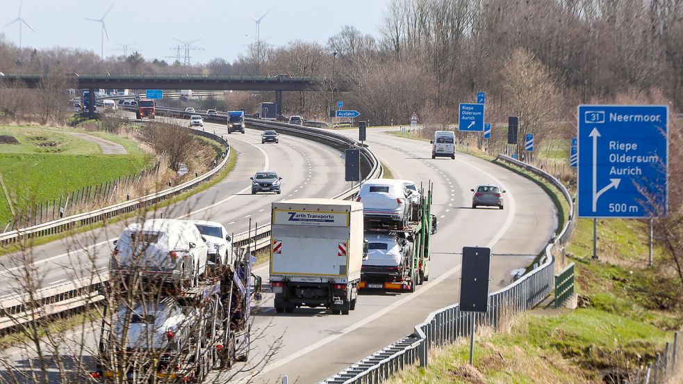 Die Anschlussstelle Riepe der Autobahn 31 wird vom 21. August bis voraussichtlich Ende September voll gesperrt. Foto: Romuald Banik