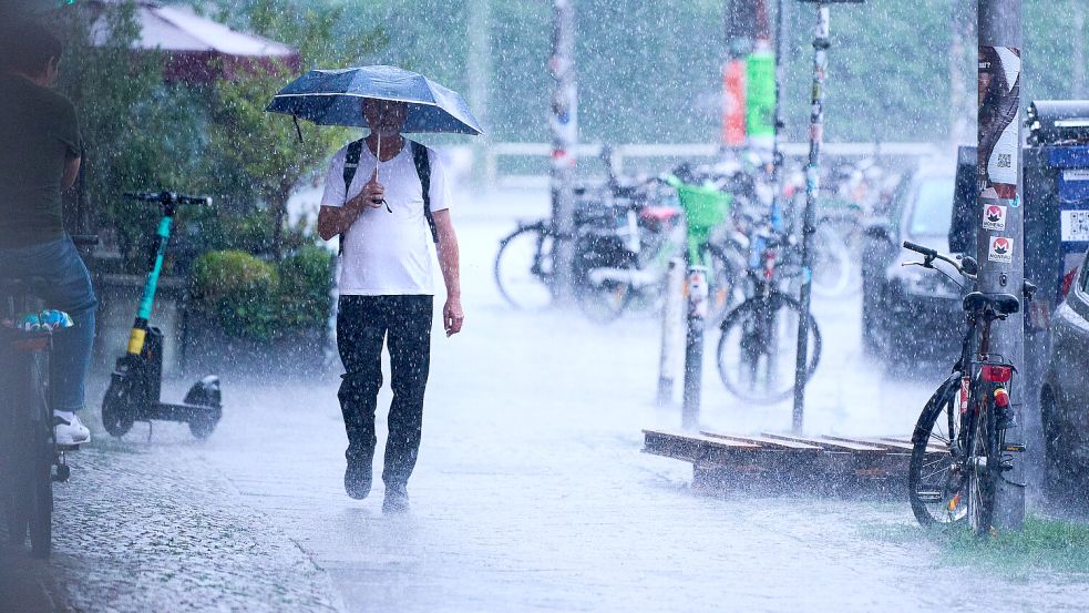 Der Sommer 2023 zeigt sich in größeren Teilen Niedersachsens weiterhin von seiner verregneten Seite. Foto: dpa/Annette Riedl