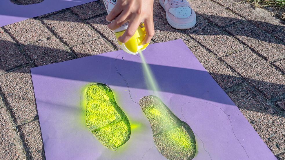 Mit Farbe für mehr Sicherheit. Foto: Folkert Bents