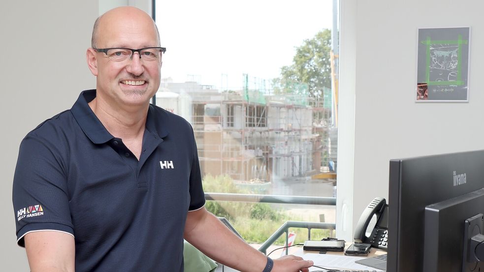 Holger Bruns lädt am Freitag zum Tag der offenen Tür in seine Firma Oltmanns GmbH Schlosserei & Stahlbau ein.